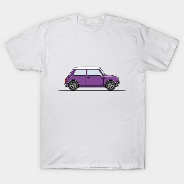 Classic Mini Cooper - Purple T-Shirt by JingleSnitch